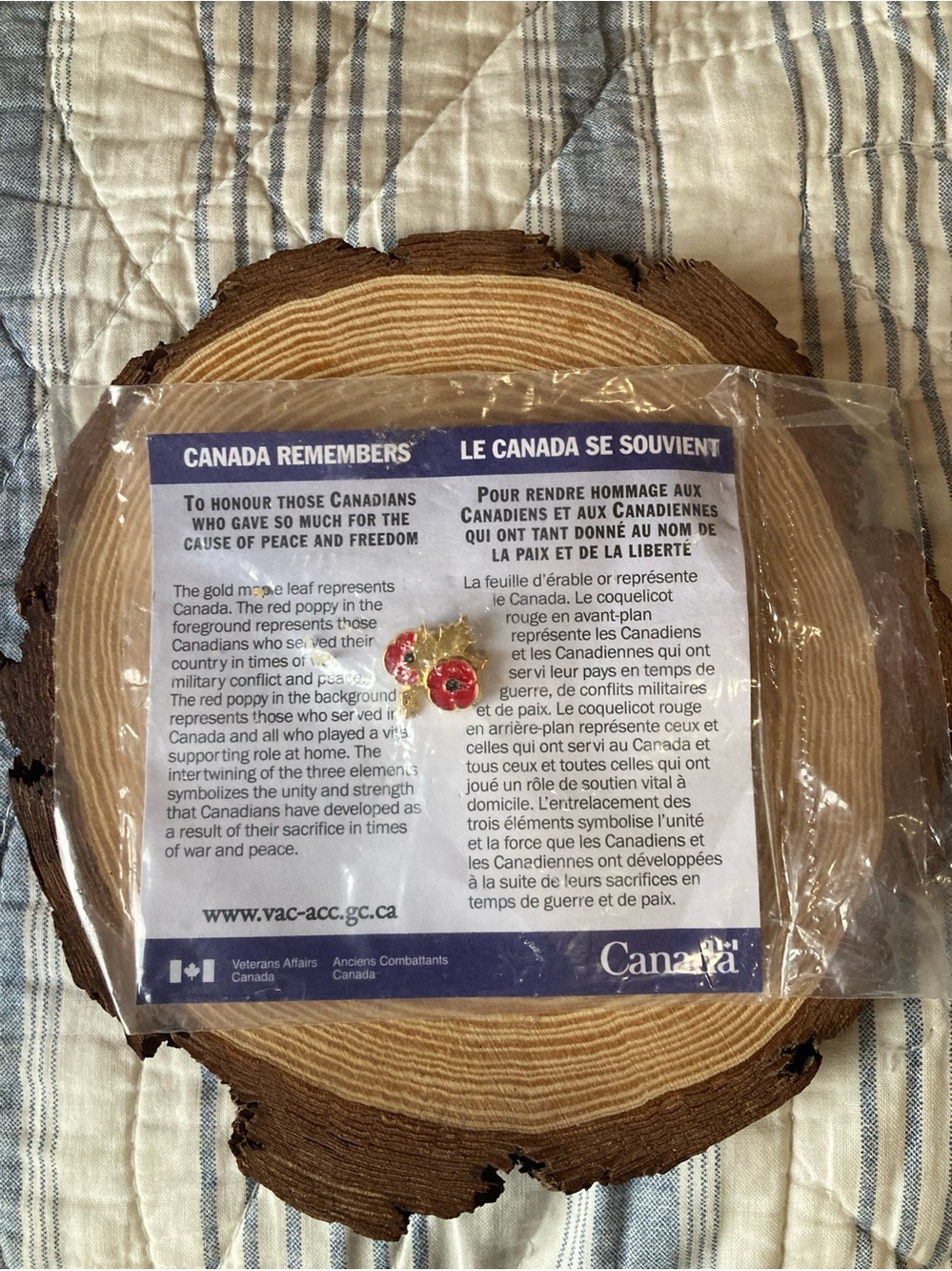CANADA 🇨🇦 REMEMBERS poppy & maple leaf pin. **new**
